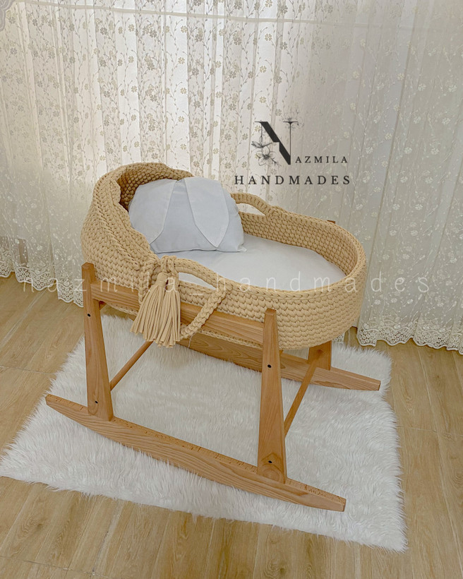 گهواره نوزاد مدل نیمه سایبان لبه دالبر(ست کامل)