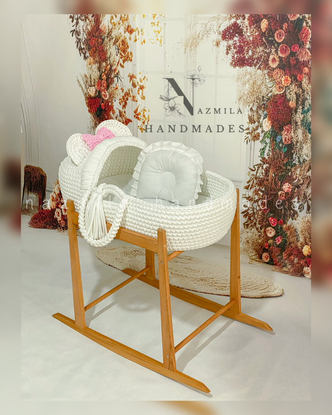 گهواره نوزاد مدل سایبان کامل میکی موسی (ست کامل)